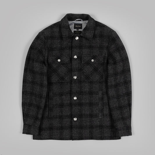 Grey Tweed Check Shacket